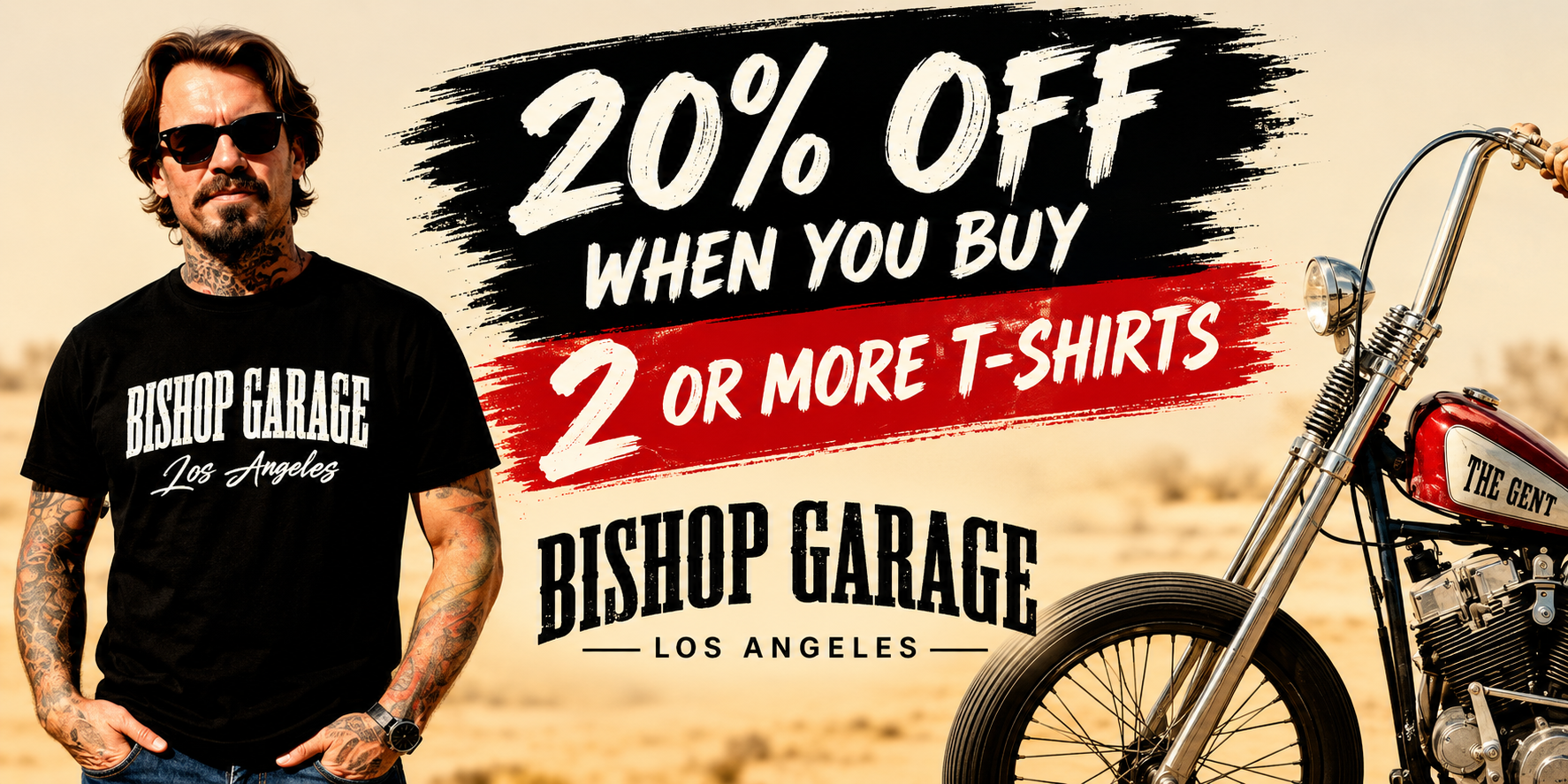 Bishop Garage 20% discount promotion